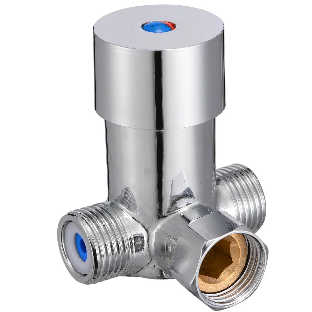Thermostatic Mixing Valve Temperature Hot Cold Water Control Thermostatic Mixer Mixing Valve Sensor Tap Shower Faucets direct warm mix river system center intelligence water diversion organ temperature control mixing ball valve 25 mm thread 1 mpa