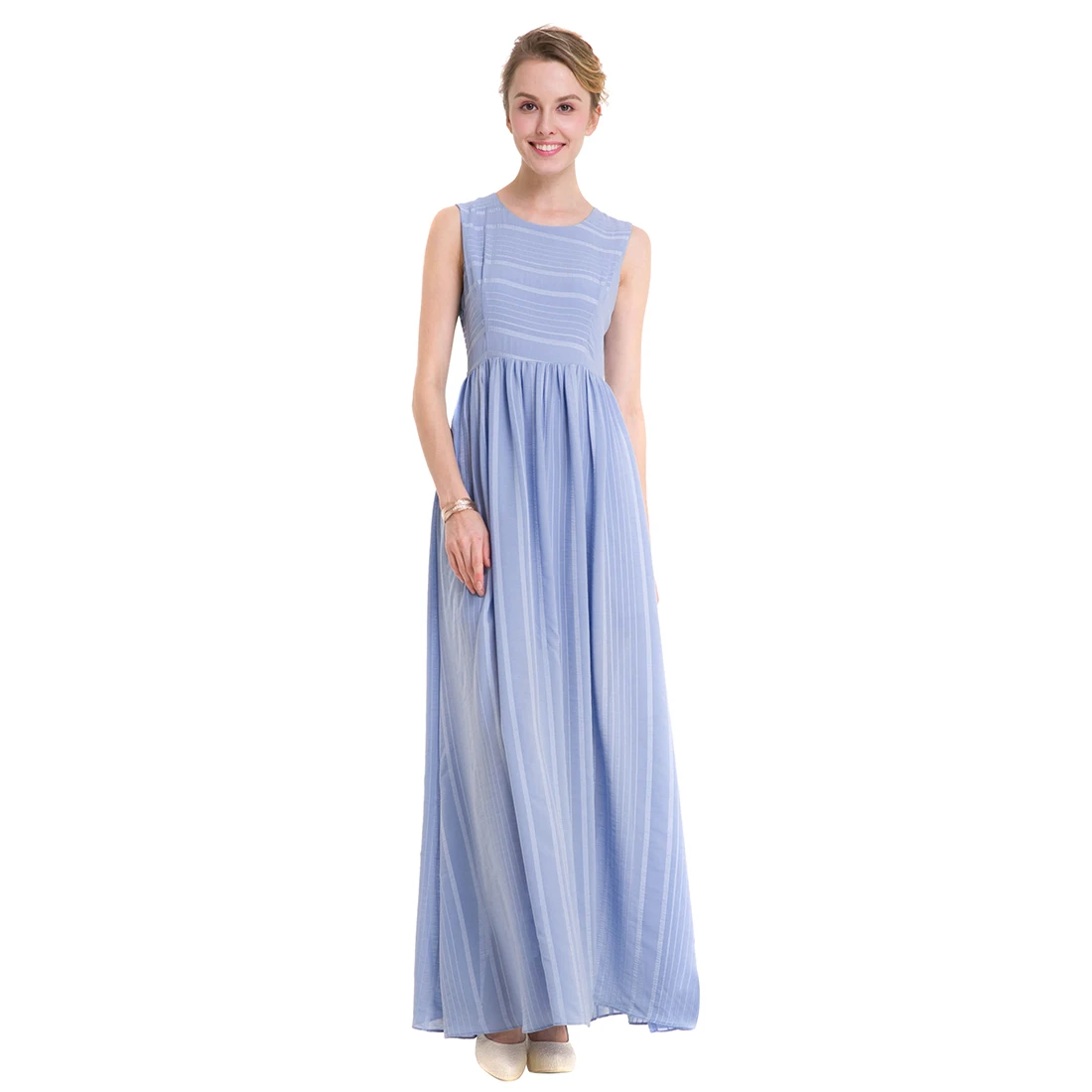 TFGS Original Design Summer Women High End Chiffon Dresses Summer Ladies Temperament Loose Big Stripe Dress