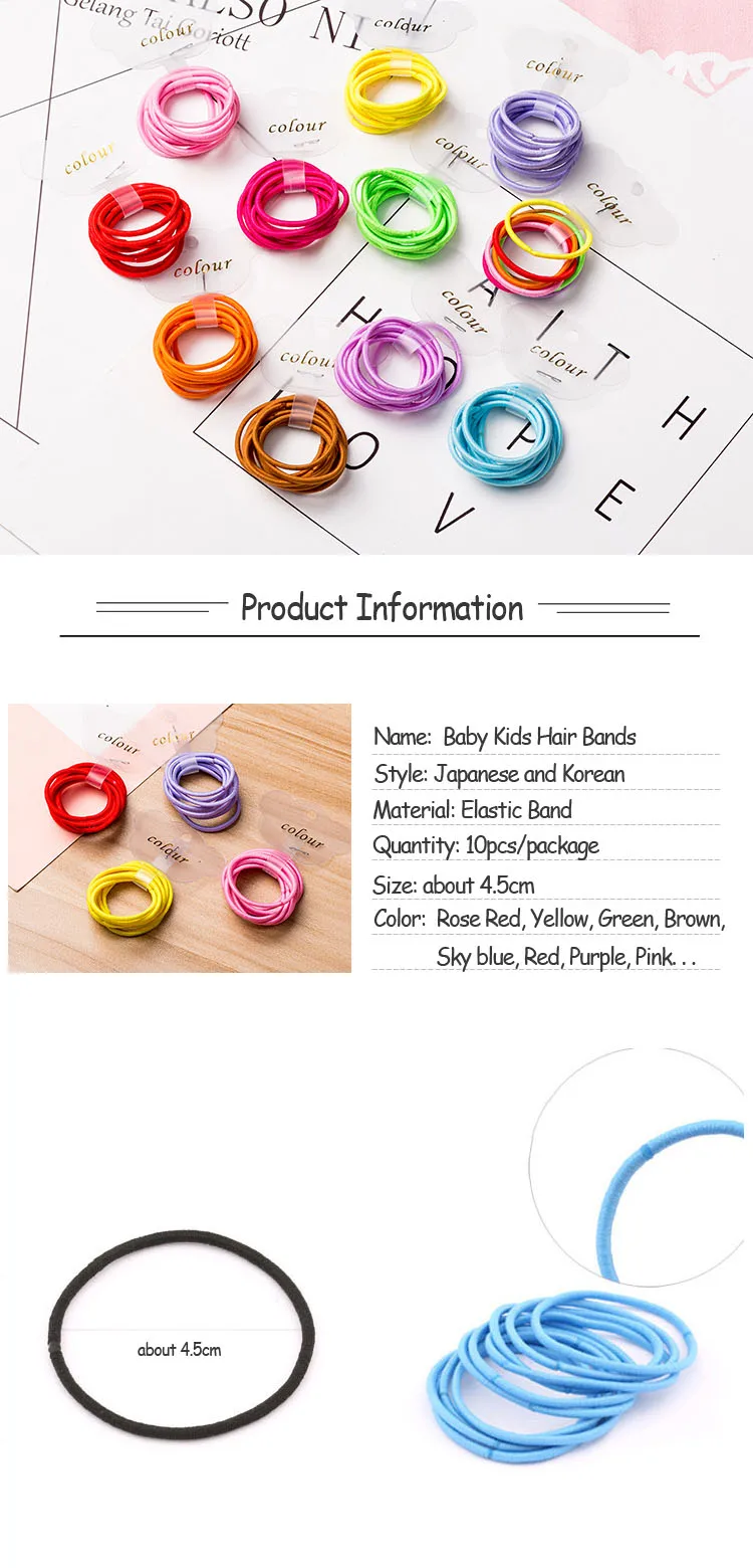 100pcslot Elastic bands Ponytail Holder Rubber Hair Elastic Accessories for Girls Women Multicolor Tie Gum 2017 Hot Sale (7)
