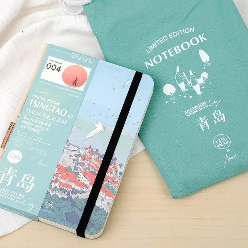 

Hardcover Travel Note Bandage Blank Pages Notebook Cute Fresh Daily Travel Journal Planner Office School Stationery D40