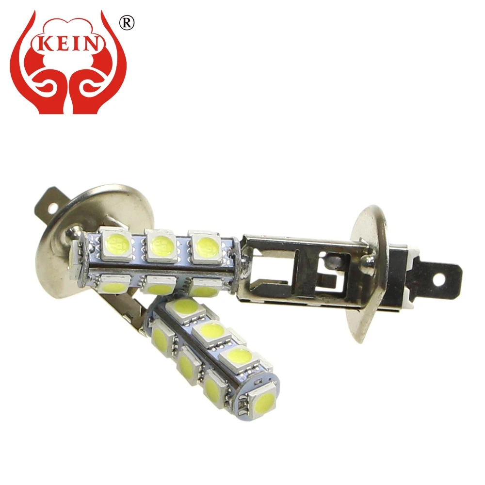 

KEIN 50PCS H1 led bulb 5050 13smd H1 led car Auto Fog light Daytime Running DRL External Vehicle siganl Lamp 12V for Hyundai Kia