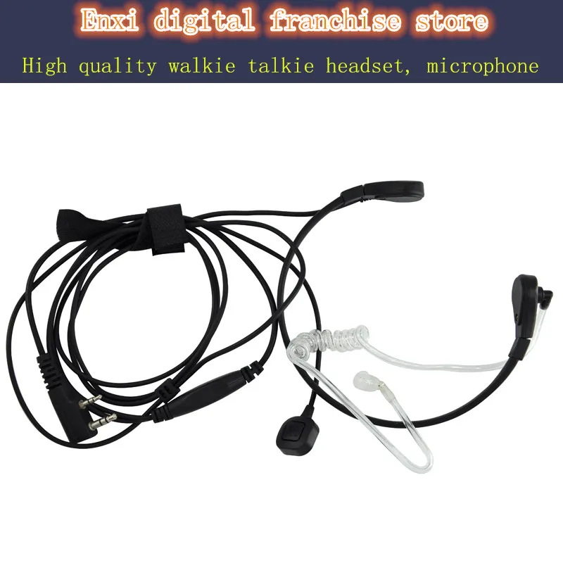 

Walkie Talkie Headset 2 Pin Dual PTT Covert Air Acoustic Tube Earpiece Mini Walkie-Talkie