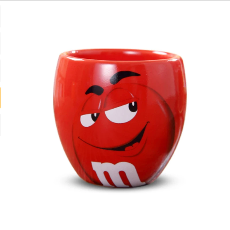 Бутылки для воды и чайник глазурь Кофе Молоко Вода чай милый M& M's мм бобы кафе овсянка бутылки для воды и чайники посуда для напитков - Цвет: Red 1