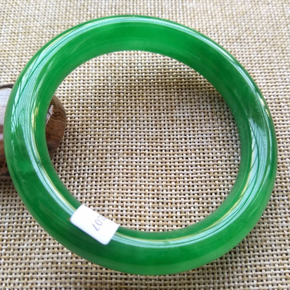 fine jewelry expensive 58 60mm Certified Natural full ice Green Jadeite JADE Bracelet Bangle
