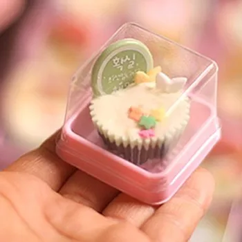 

Pink Single Chocolate Box Individual Plastic Mooncake Candy Boxes Gift Bakery Packaging Wedding Party Supplies 100 pcs