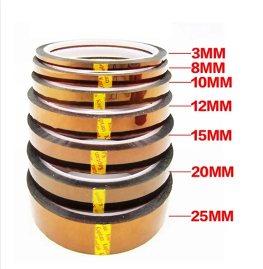 Полиимидные высокотемпературные термостойкие чувствительные к давлению клейкие ленты 20 мм