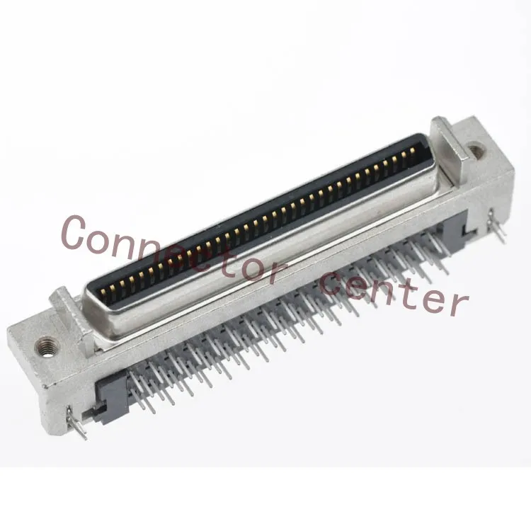 SCSI Connector For Foxconn CN Type 1.27mm 68Pin 90 Degree Righr Angle