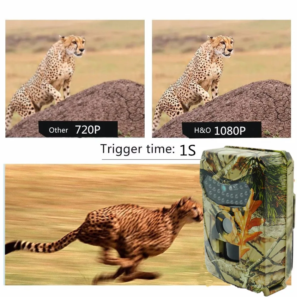 Wildlife Camera Trap 12MP 1080P Motion triggered hunting photo video camcorder IP56 Waterproof outdoor night vision trail camera (4)
