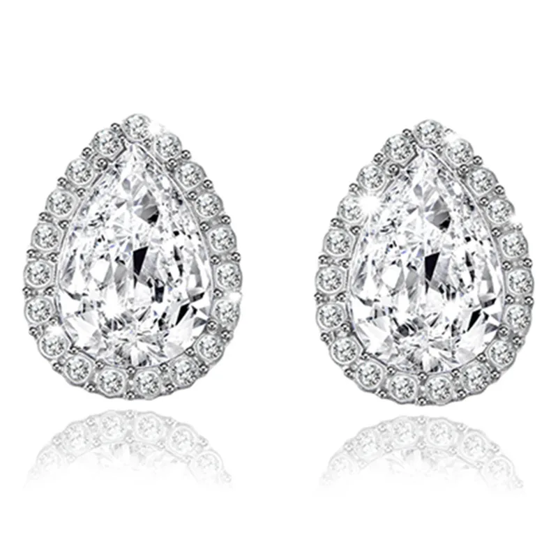 

Kpop Accessories Drop Crystal Earrings With Zirconia Rhinestone Fashion Korean Jewelry