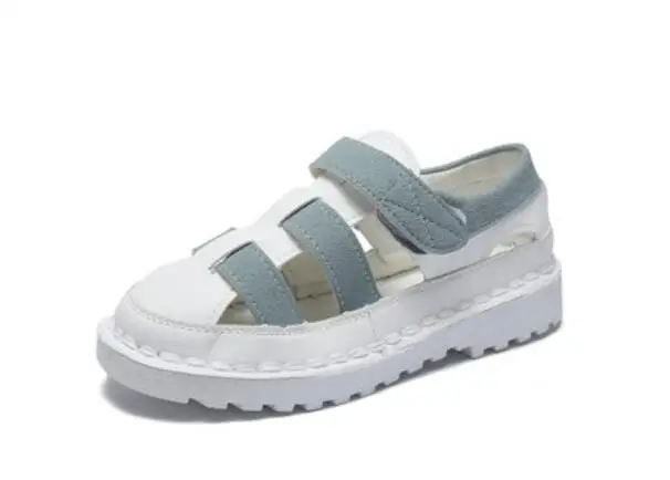 

free shipping Spring/summer 2019 new gladiator sandals flat casual versatile breathable schoolgirl little white shoes