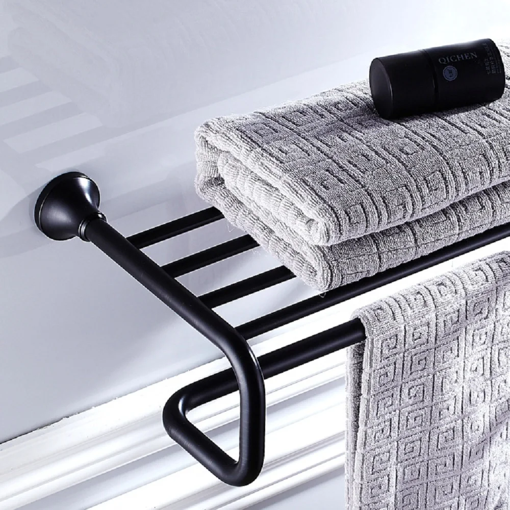 AUSWIND Antique Black Oil Rubbed Bronze Towel Rack with