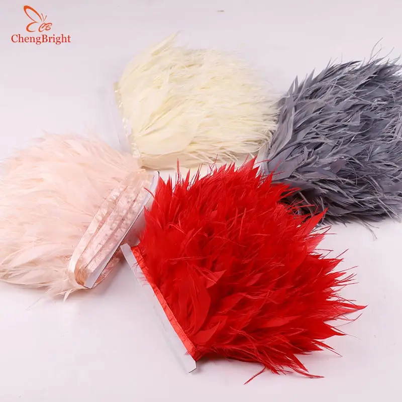 ChengBright New 50Yards Goose feather Ostrich feather Trim Fringe Diy