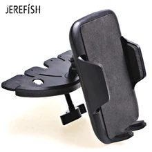 Jerefish Универсальный Автомобильный держатель для телефона с разъемом для CD, держатель для телефона с губчатым креплением, кронштейн на вентиляционное отверстие, вращение на 360 градусов, навигация для iPhone, samsung, gps-устройств
