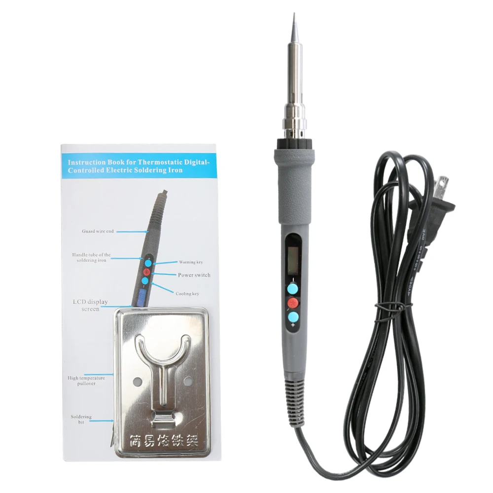 

60W 110V/200V Meterk LCD Digital Electric Soldering Iron Internal Heating Adjustable Digital-control Thermostatic Lead-free
