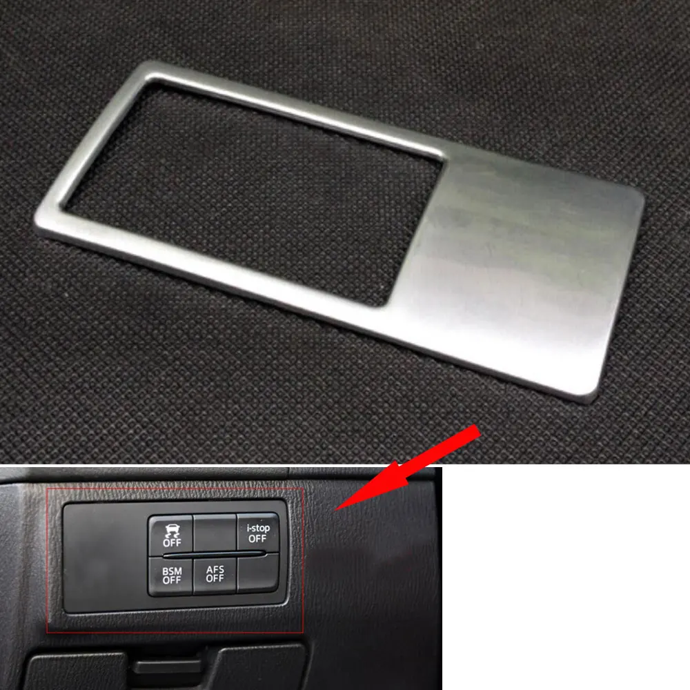 

Car Styling ABS 1pc Head Light Headlamp Switch Button Knob Cover Trim For Mazda 6 Atenza 2014 2015