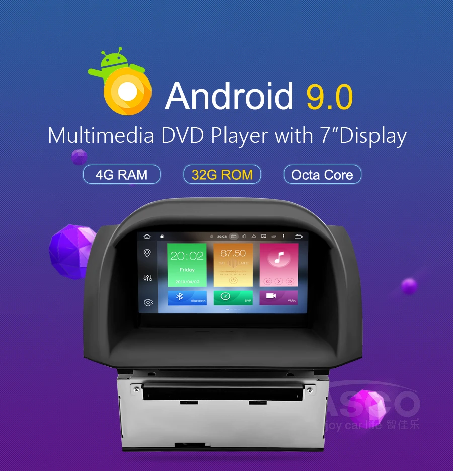 Discount 4 G Android 9.0 Car DVD Stereo For Ford Fiesta 2013 2014 2015 2016 Auto Radio GPS Navigation Audio Video Multimedia headunit 2