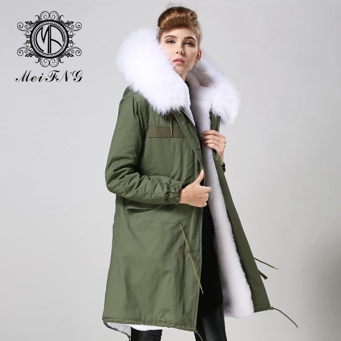 2016 Winter Fur Hooded Fur Collar Slim Long Jacket Down