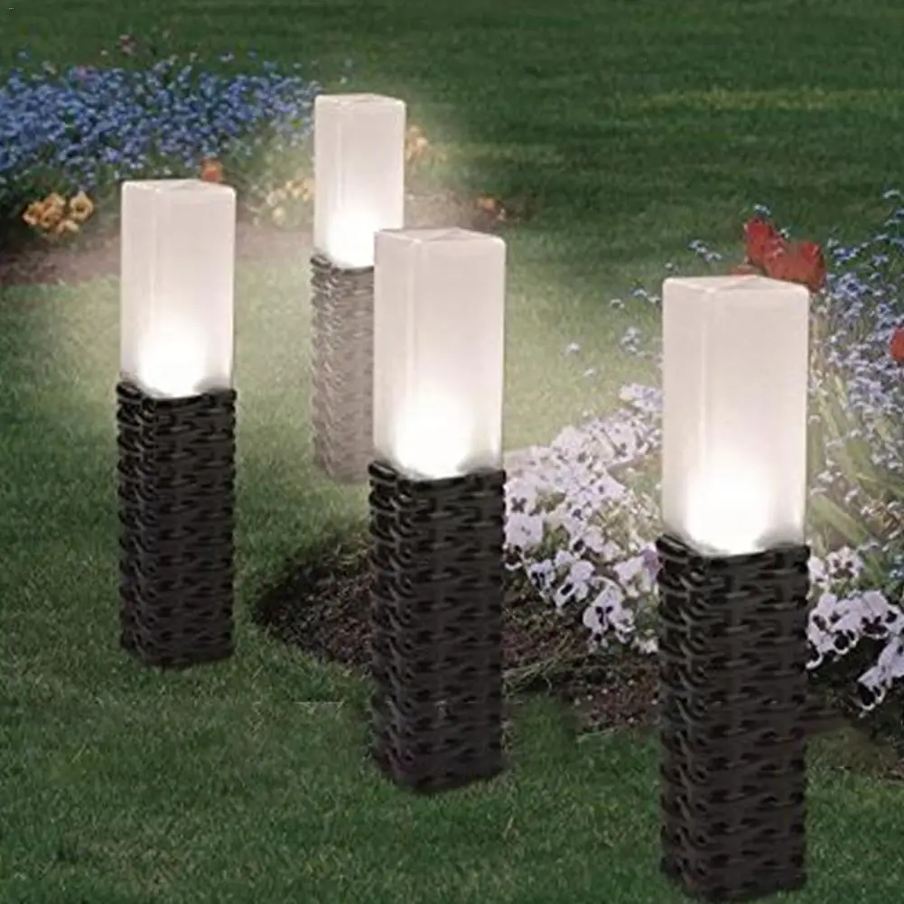 

New Arrvials Waterproof Solar Rattan LED Lamp Plastic Rattan Landscape Lawn Garden Light Outdoor Road Decoration