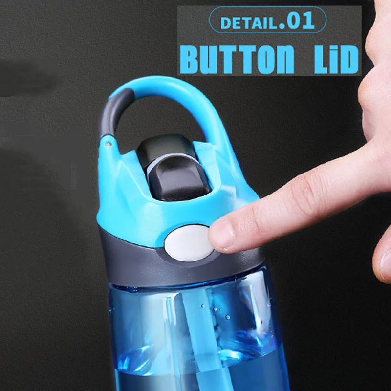 المحمولة PC المياه زجاجة جولة المشي زجاجات الرياضية طالب المدرسة الحاويات 400 مللي 600 مللي 750 مللي يد واحدة مفتوحة مانعة للتسرب كوب