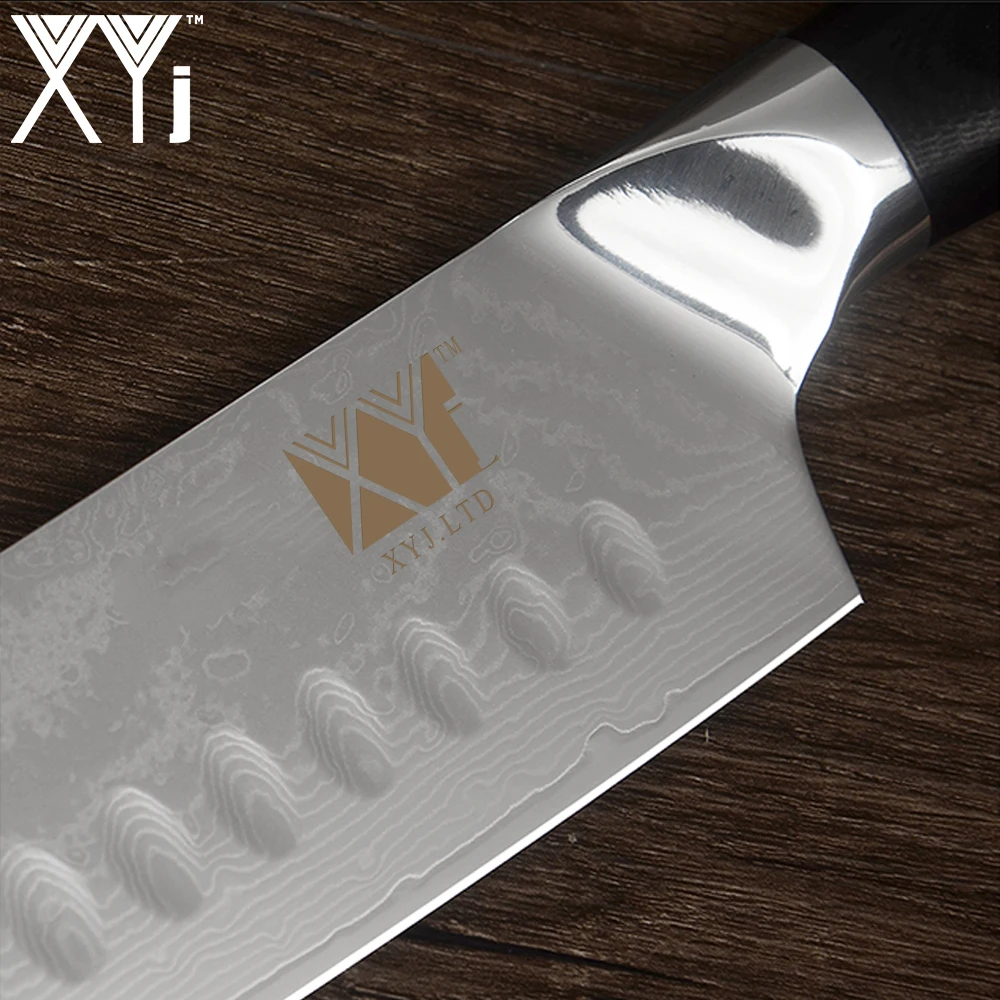 XYj дамасский поварской нож японские кухонные инструменты повара Дамасская сталь