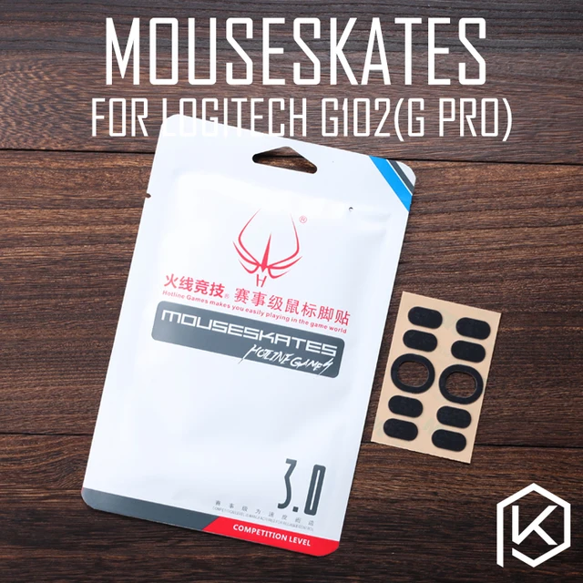 เกมสายด่วน 2 เซ็ต/แพ็คเดิมระดับการแข่งขันเมาส์สเก็ต gildes สำหรับ logitech g102 g pro 0.6 มม. ความหนาเทฟลอน