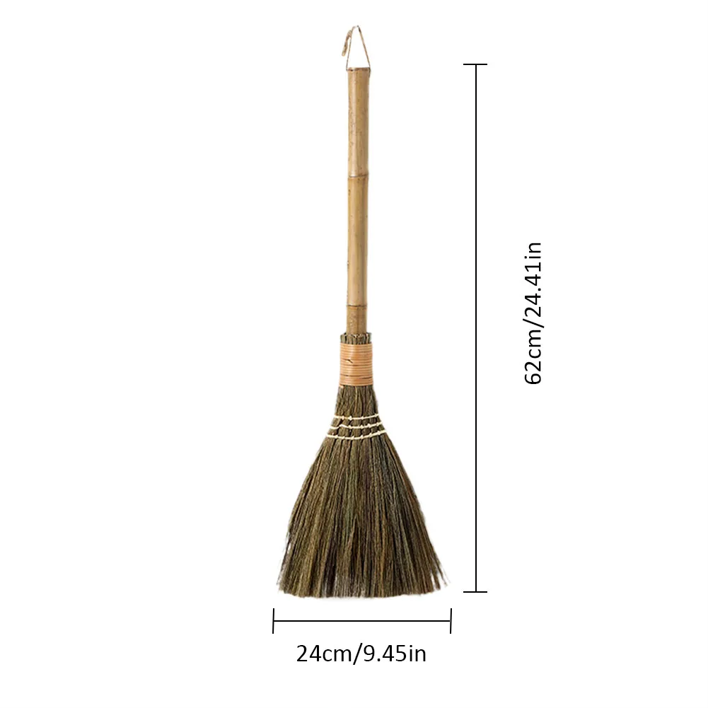 Japanese Short Handle Soft Bristle Broom Wood Floor Clean Sweeping Brush Dustpan 