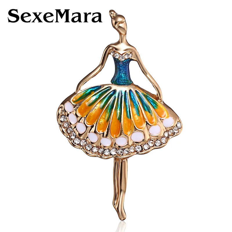 Эмалированная Спортивная гимнастическая брошь SexeMara вихревая лента для девушек