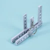 50cm de plástico doble regla, cinta métrica Carpenter medir herramienta de diseño creativo con la clave cadena anillo de llave herramienta de medición ► Foto 3/6