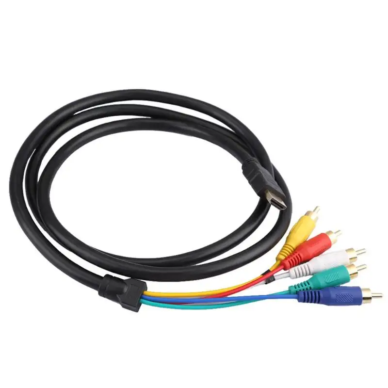 

ALLOYSEED Gold Plated 5ft/1.5M HDMI Male to 5 RCA RGB Audio Video AV Adapter Cable Cord Wire HDMI to RCA cable av cables