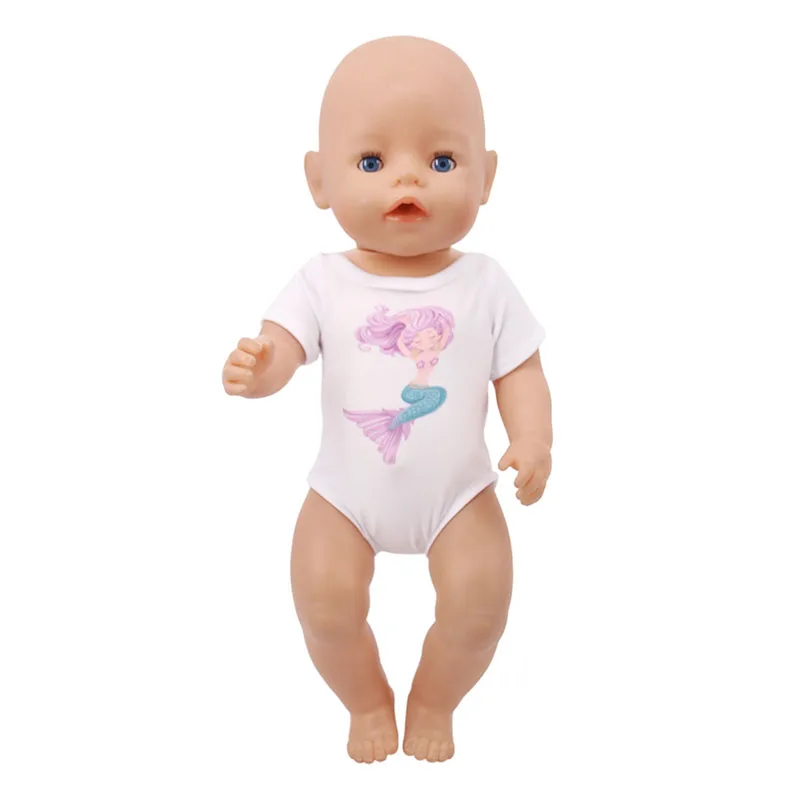 Единорог 9 видов стилей Кукла Одежда Футболка Русалка Радуга дизайн для 18 дюймов американская кукла и 43 см Born кукла аксессуары