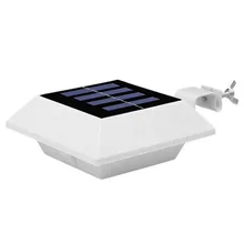 4 светодиодный открытый поликремниевые солнечные квадратный светодиодный настенное крепление светильника супер яркий IP45 со световым датчиком для Сенсор сад тропинка изгородь лампа