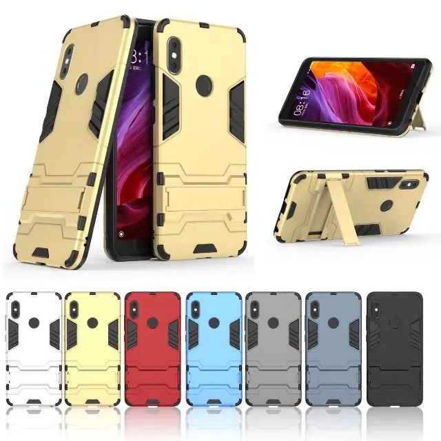 

With stand Hybrid case For Xiaomi Redmi Note 5 Pro Hard Silicone+PC Armor protective back cover for xiaomi redmi note 5pro shell
