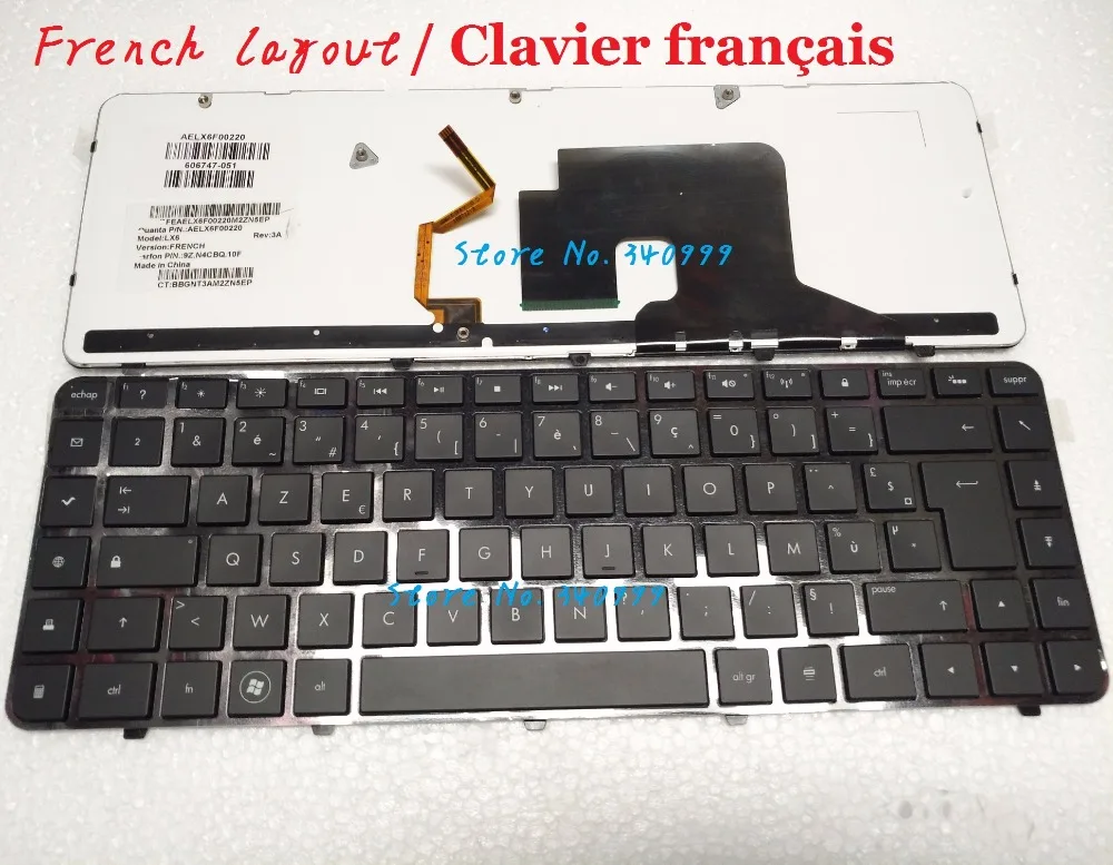 Original New For HP Pavilion dm4t-3000 GR German Backlit Keyboard with frame