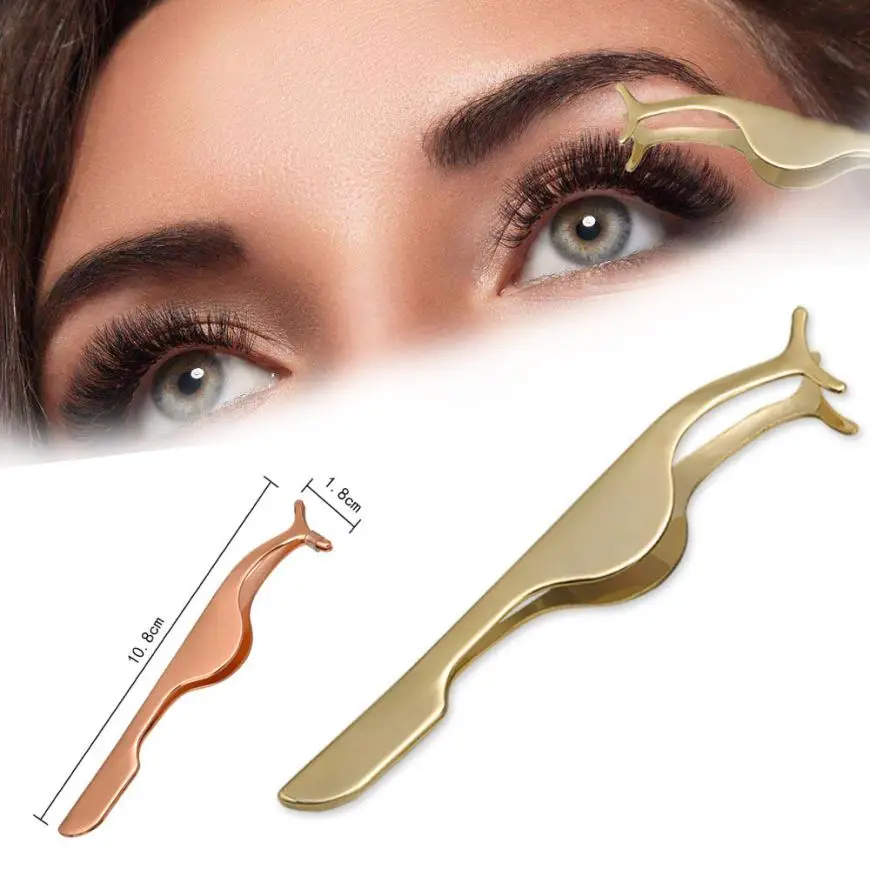 1PC Stainless steel False Eyelashes Extension Applicator Remover Clip