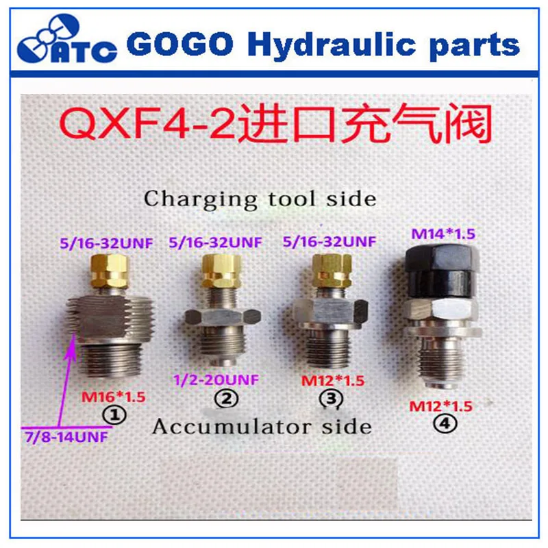 

QXF4-2 accumulator charging valve Nitrogen valve for NXQ type 5/16-32UNF
