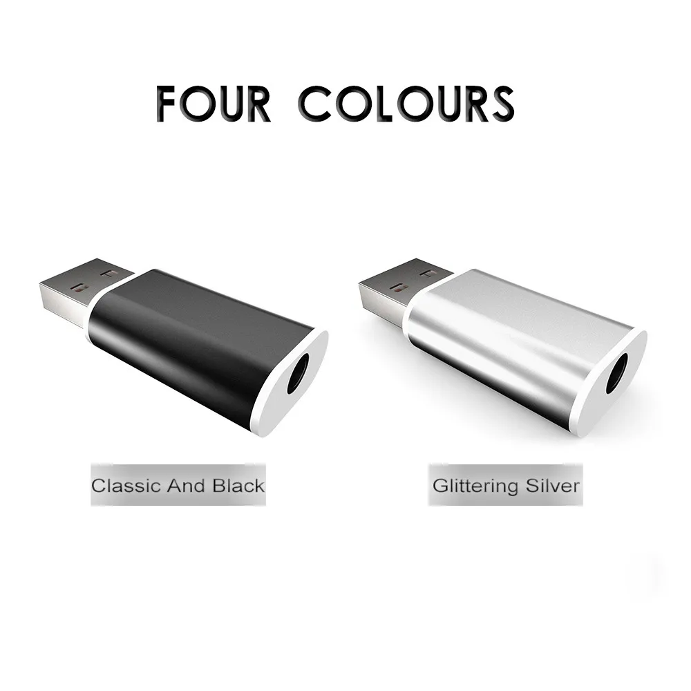 

HEYGENIALES Aluminum 2.0 USB Audio 7.1Stereo External Sound Card Headset Microphone Adapter 18Jun22 Drop Ship *30