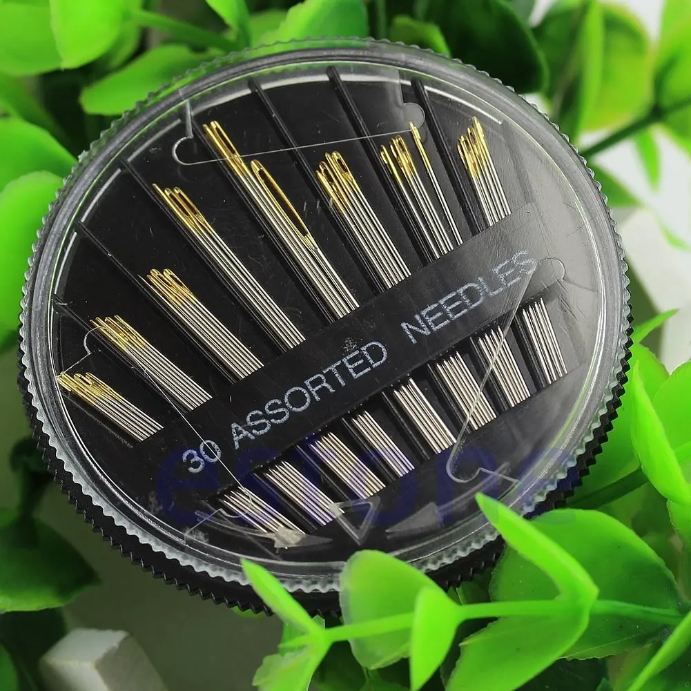 

30PCS/Set New Assorted Hand Sewing Needles Embroidery Mending Craft Quilt Sew Needles Case