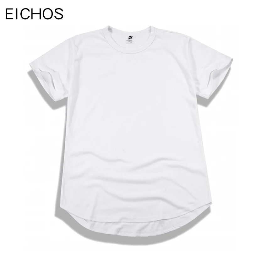 

EICHOS East Gate Men t shirt Longline Curved Hem t shirts Men Women Cool Summer Slim Short Sleeve Hip Hop Streetwear Tops