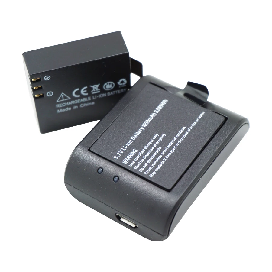 Digital Batteries action camera battery charger 1050mAh capacity for H8