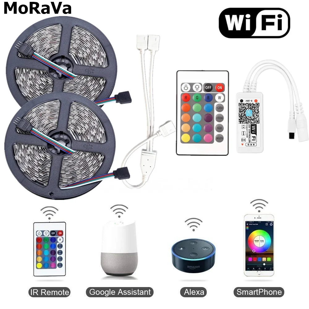 Светодиодная лента 5050 с Wi Fi синхронизация музыкальным ритмом 12 В не