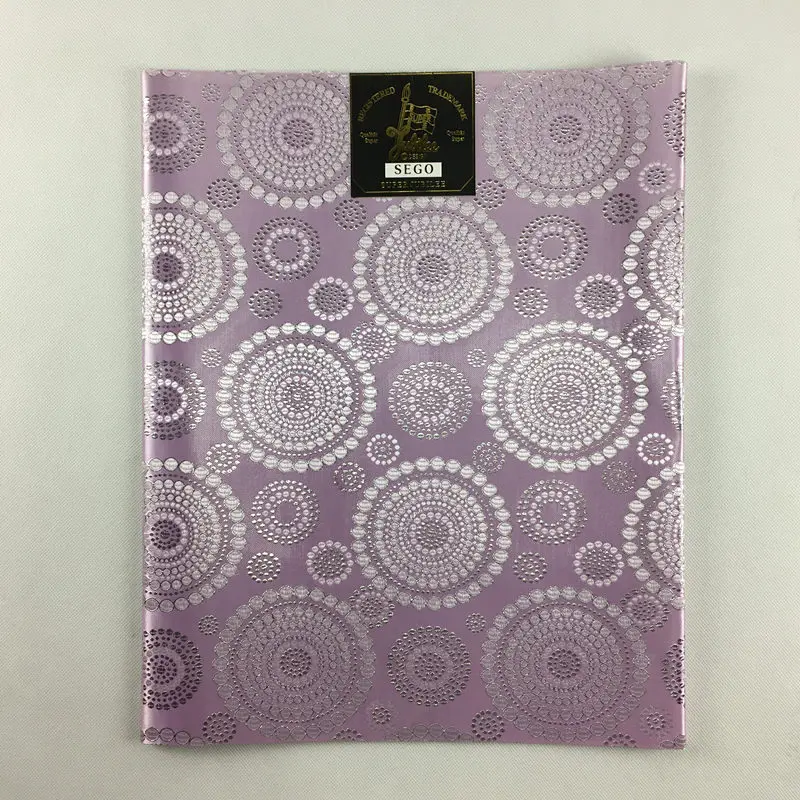 

Best price colourful nigerian aso oke grand hayes headtie New Coming lilac Color African Sego Headtie Fabrics 039