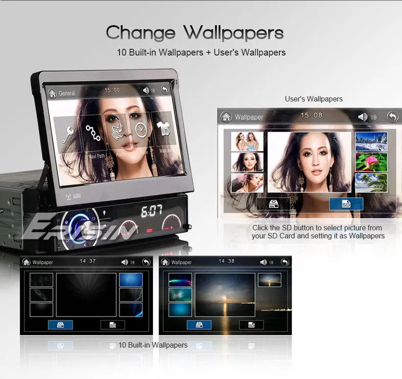 Cheap Erisin ES6590KD 1 Din 7 inch Wince 6.0 Car Audio System DVD GPS Player Radio DAB+ System 5