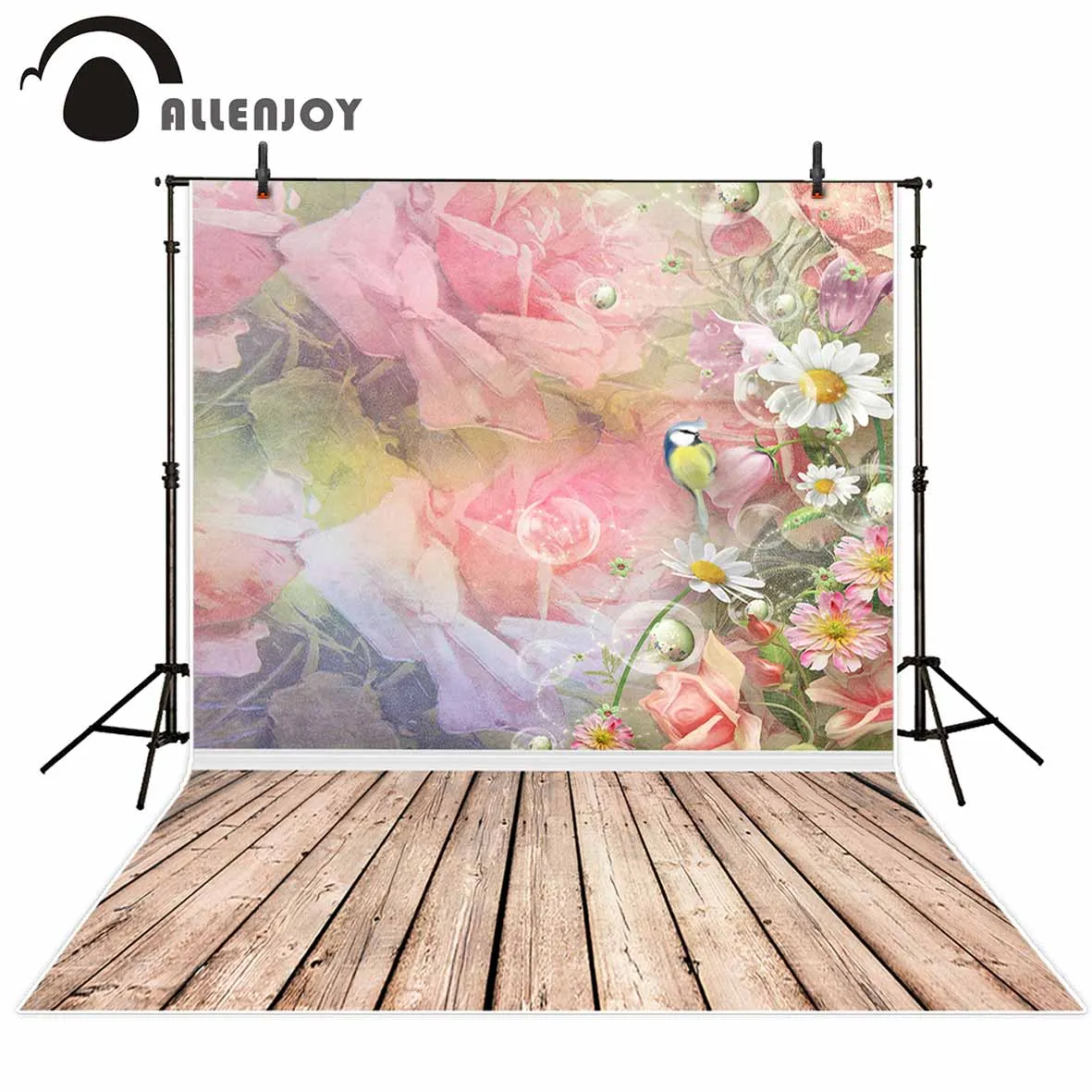 Allenjoy фон для фотосъемки винтажный Европейский цветок стена птица деревянный пол