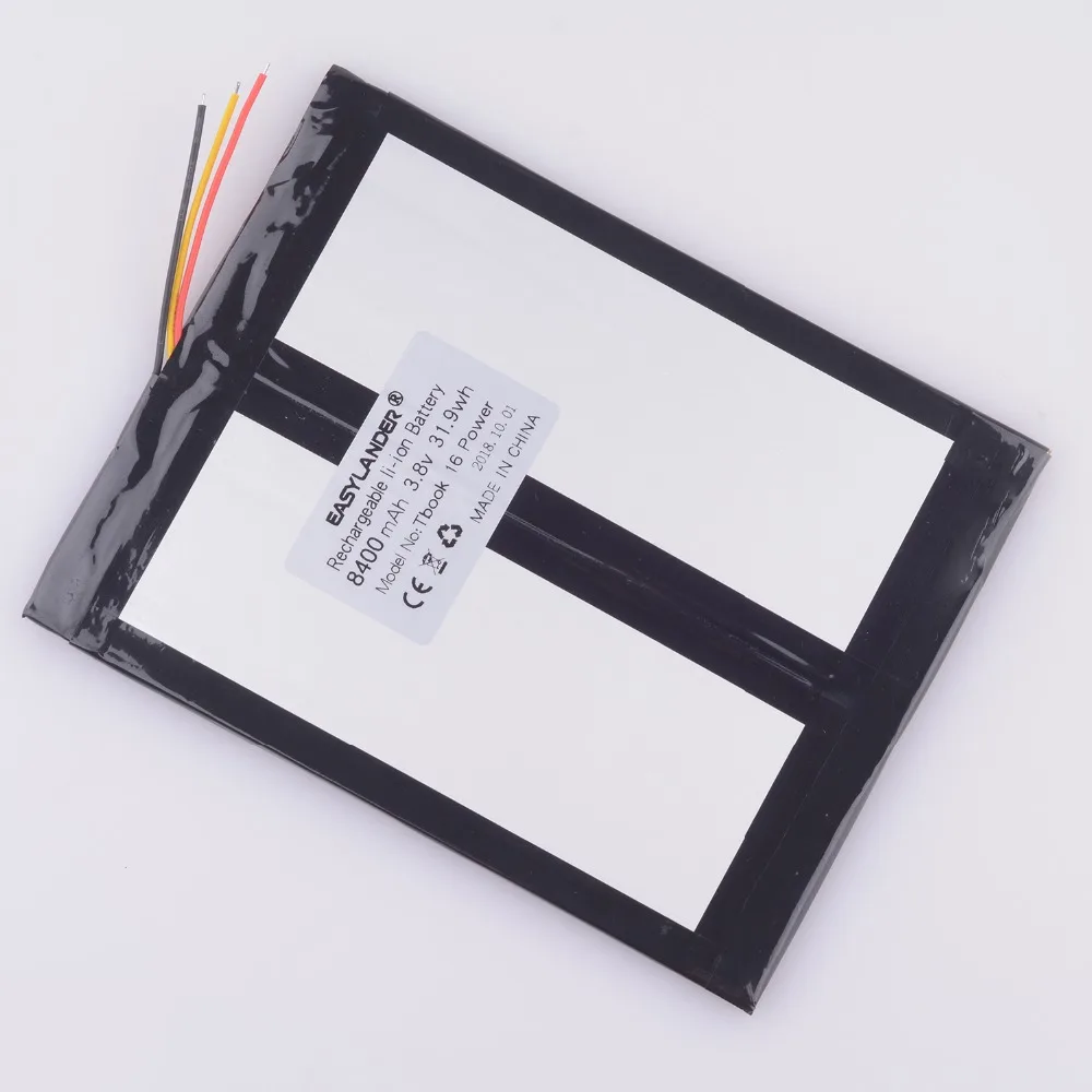 

8400mAh Battery for TECLAST TBOOK 16 POWER Tablet PC 3.8V Li-Polymer Polymer Rechargeable Accumulator Replacement New+Track Code
