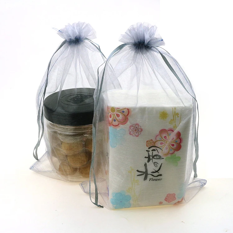 

20x30cm Grey Organza Jewelry Bags Bolsitas De Regalo Para Boda Packaging Gift Customized Logo Printing Bags 100pcs/lot Wholesale