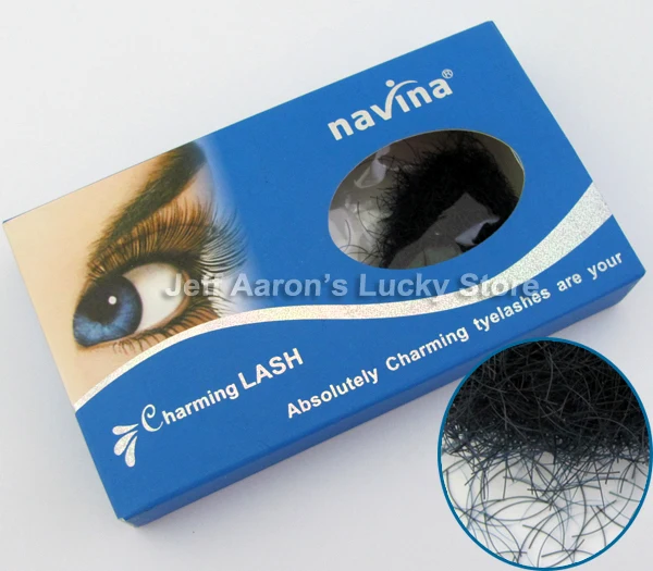 2 packs 8mm 10mm Blue Color Individual Black False Eyelashes Extension Kit Eye Lash Wholesale | Красота и здоровье