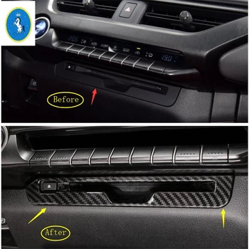

Yimaautotrims Auto Accessory Center Switch Button Parking CD Panel Trim Fit For Lexus UX 200 250H 2019 2020 Carbon Fiber ABS