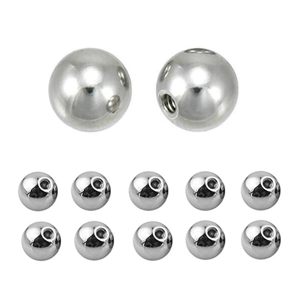 50 шт. серебряный шарик из нержавеющей стали для пирсинга живота носа губ запасные Мячи