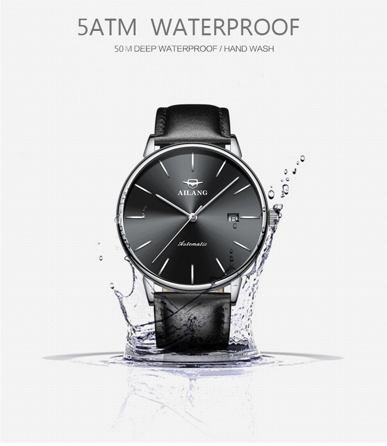 Reloj hombre AILANG люксовый бренд мужские часы водонепроницаемые ультратонкие наручные