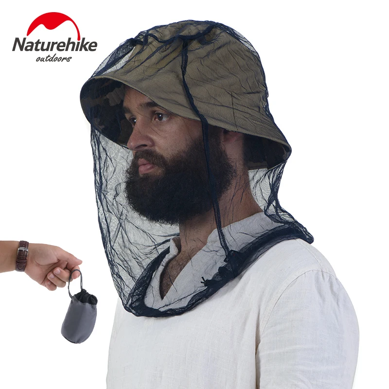 

NH Mosquitoes Helmet Fishing Camping Field Jungle Mask Insect resistant Mask Face Protect Cap Mesh Cover